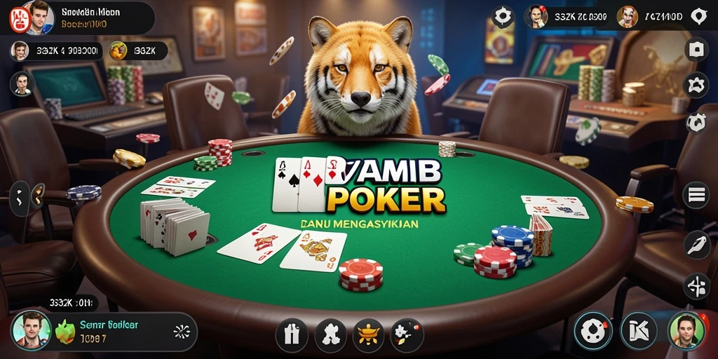 Tampilan permainan Poker yang seru di 33ZK.