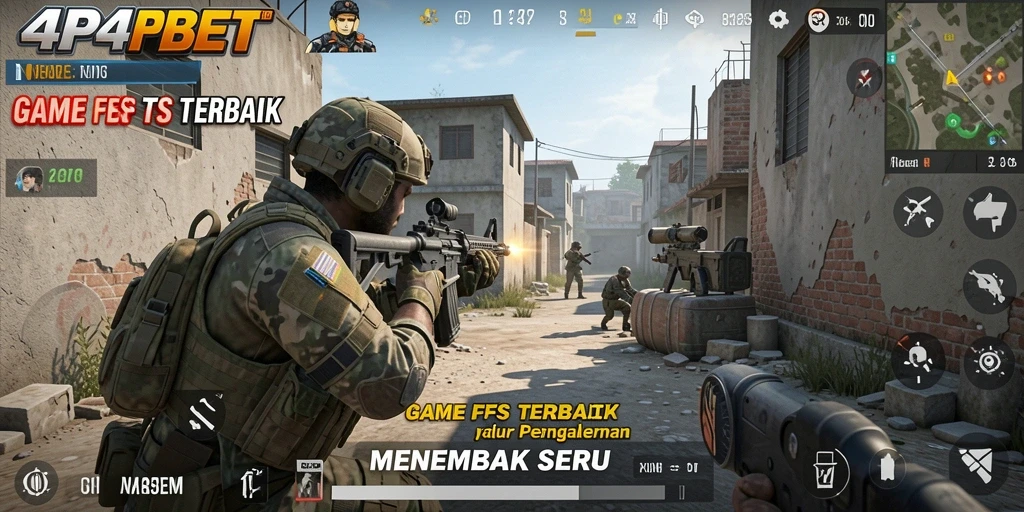 Tangkapan layar 4P4PBET menunjukkan intensitas gameplay FPS yang mendebarkan.
