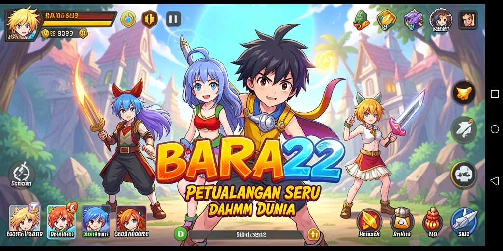 Gameplay seru dalam BARA22 dengan karakter anime favorit.