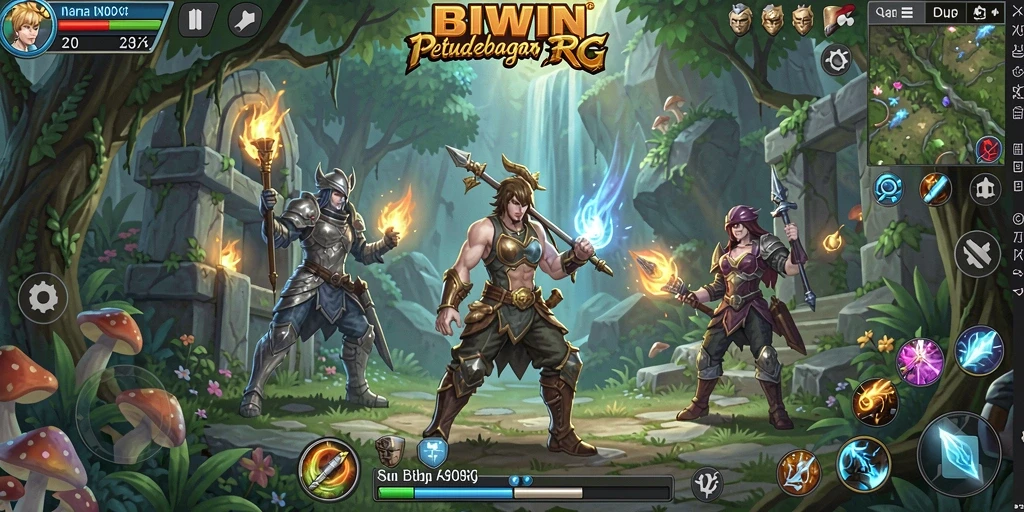 Tampilan screenshot gameplay RPG yang menegangkan dari BIWIN.