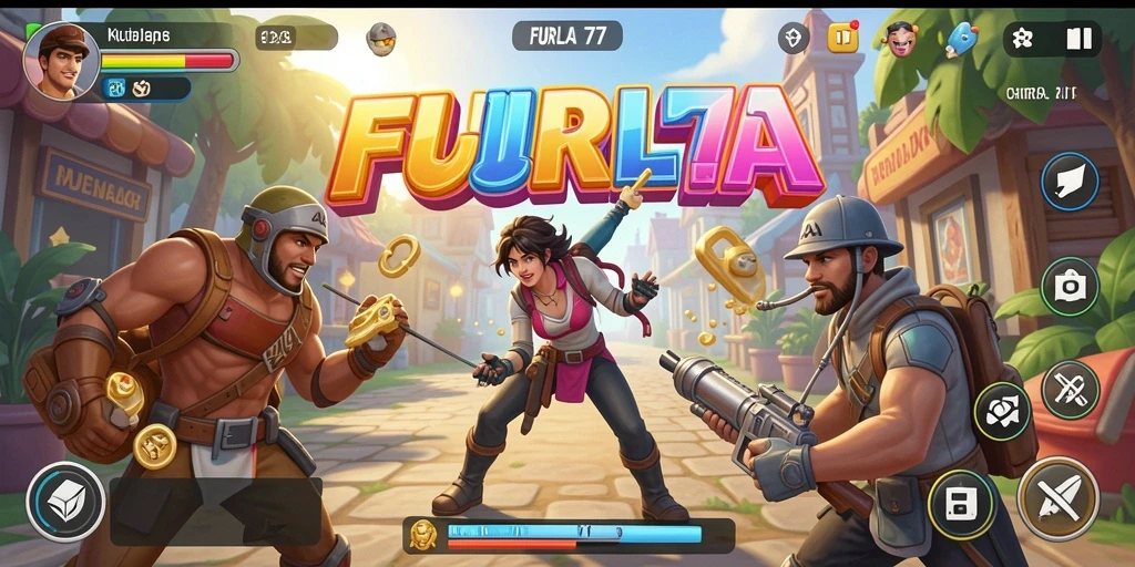 Screenshot FURLA77 menampilkan gameplay seru dengan banyak tantangan.