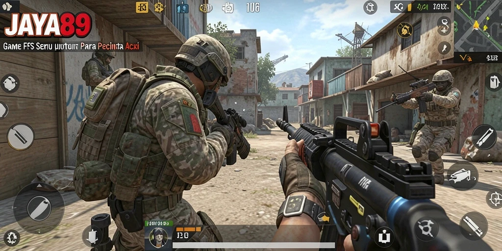 Gameplay seru dalam JAYA89, menembak dengan intens.