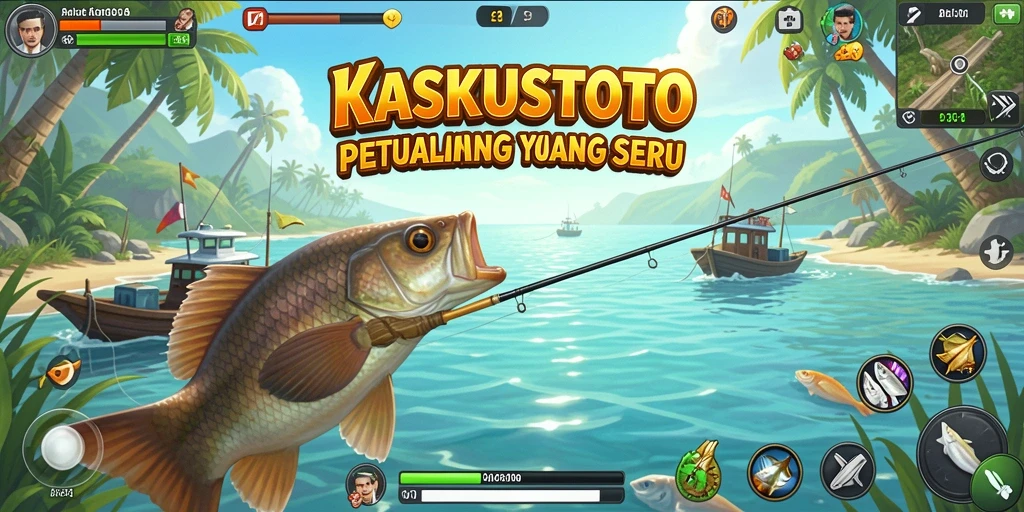 Gameplay KASKUSTOTO yang memukau saat memancing ikan.