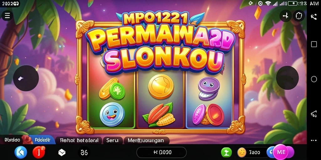 Tampilan menarik dari gameplay Slot MPO1221 yang penuh warna.