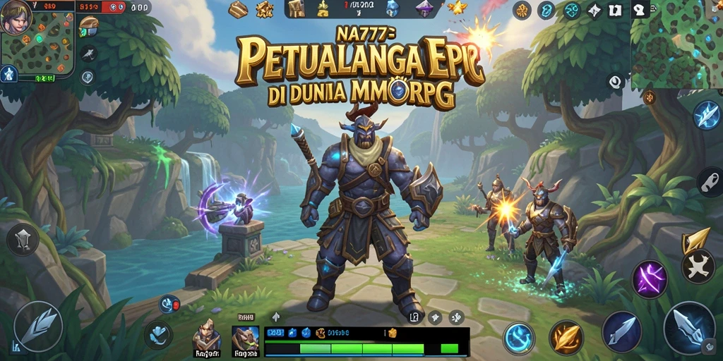 Tampilan gameplay NA777 yang menampilkan pertempuran epik dan eksplorasi dunia.