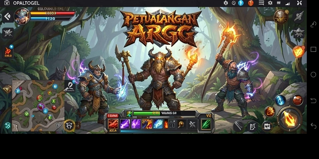 Tangkapan layar dari gameplay OPALTOGEL yang menampilkan pertarungan epik.
