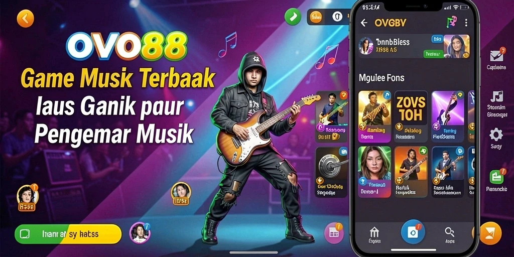 Tampilan gameplay menarik dari OVO88 yang menunjukkan berbagai mode permainan musik.
