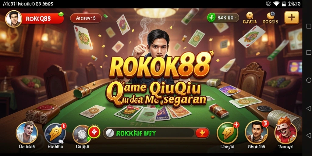 Screenshot gameplay ROKOK88 menampilkan aksi seru QiuQiu.