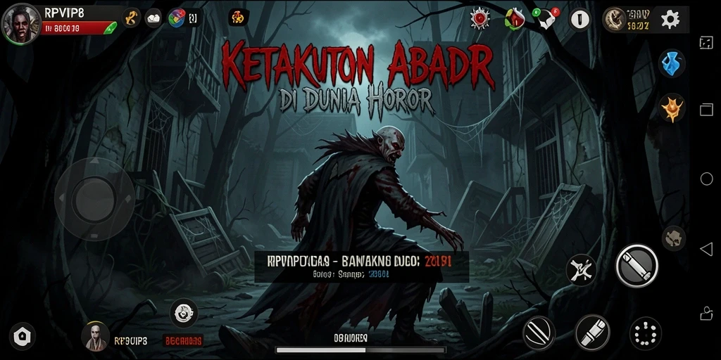 Tampilan gameplay RPVIP8 yang mencekam dan menyeramkan.