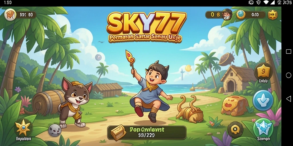 Tangkapan layar gameplay yang menyenangkan dan penuh warna.