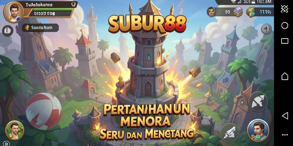 Tampilan menarik dari gameplay Tower Defense SUBUR88 yang menegangkan.