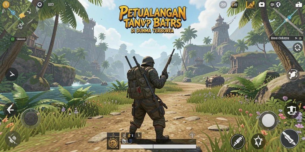Tangkapan layar UH77 menampilkan petualangan menakjubkan di dunia terbuka.